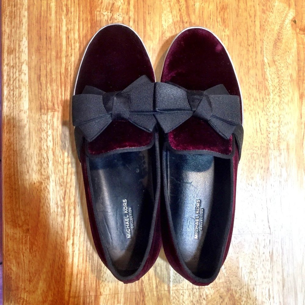 Michael Kors Collection Val Velvet Bow Sneakers
